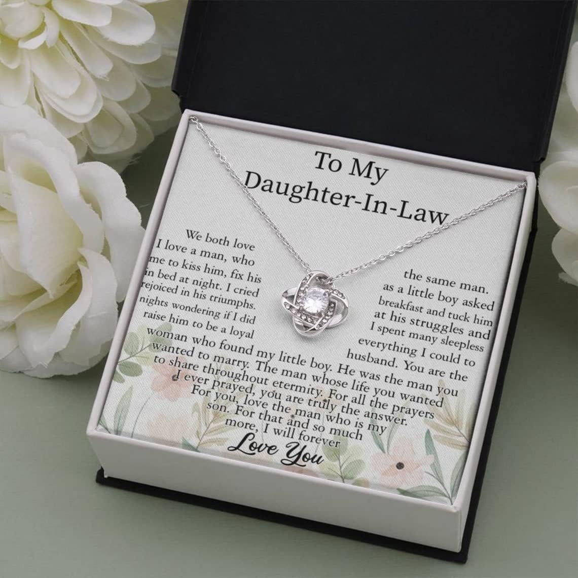 Daughter In Law Gifts From Mother In Law, Necklace For Her From Mom And Dad, Birthday Gift For Her With Message Card And Gift Box, Meaningful Gifts For Bonus Daughter - Image 4