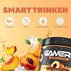 Gamers Only Energy Powder Hyper Peach Ice Tea [With Caffeine & Zero Sugar] 40 Servings Energy Drink Powder Increases Concentration & Reactions 125 mg Caffeine & L-Tyrosine & Vitamins