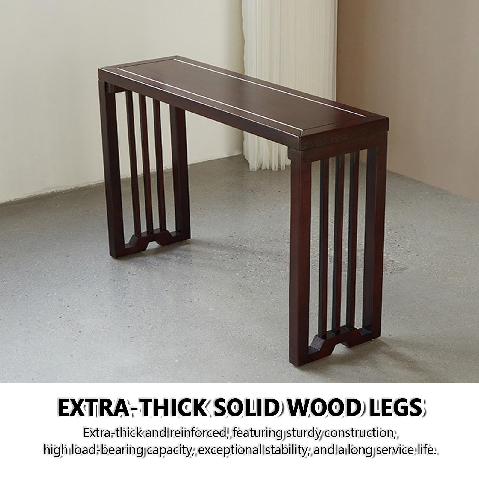 Tavolo consolle in legno per soggiorno, arredamento da ingresso in stile country, tavolo decorativo, facile da installare, accessorio per la casa per interni, altezza 80 cm