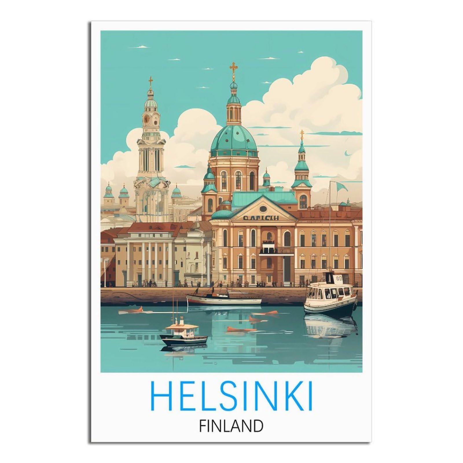 EZMLFA Diamond Painting Kits for Adults,Helsinki Finland DIY Diamond Painting Art Kit for Beginners Home Wall Decor Arts and Craft Kits for Adults Kids 30x40cm