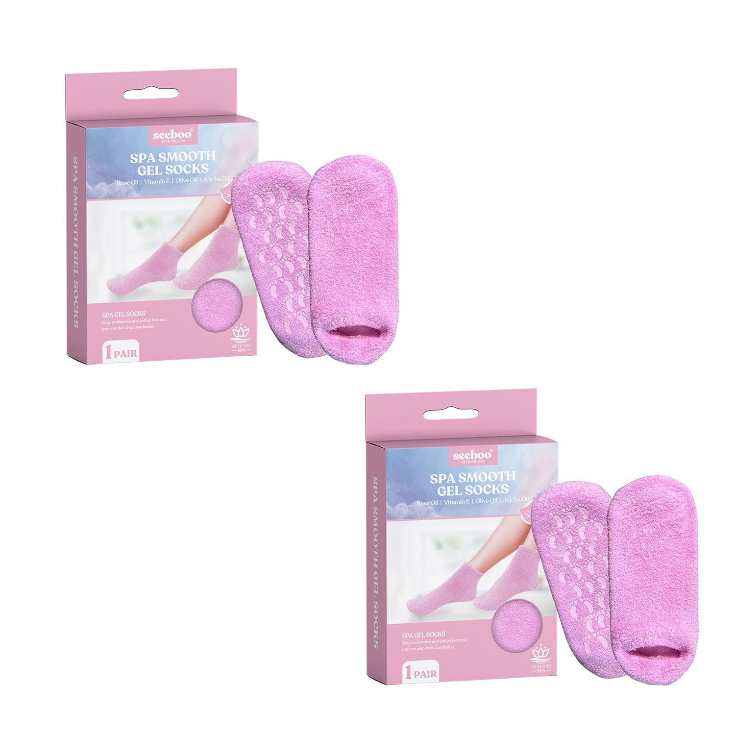 2-Pack: Smooth Gel Socks