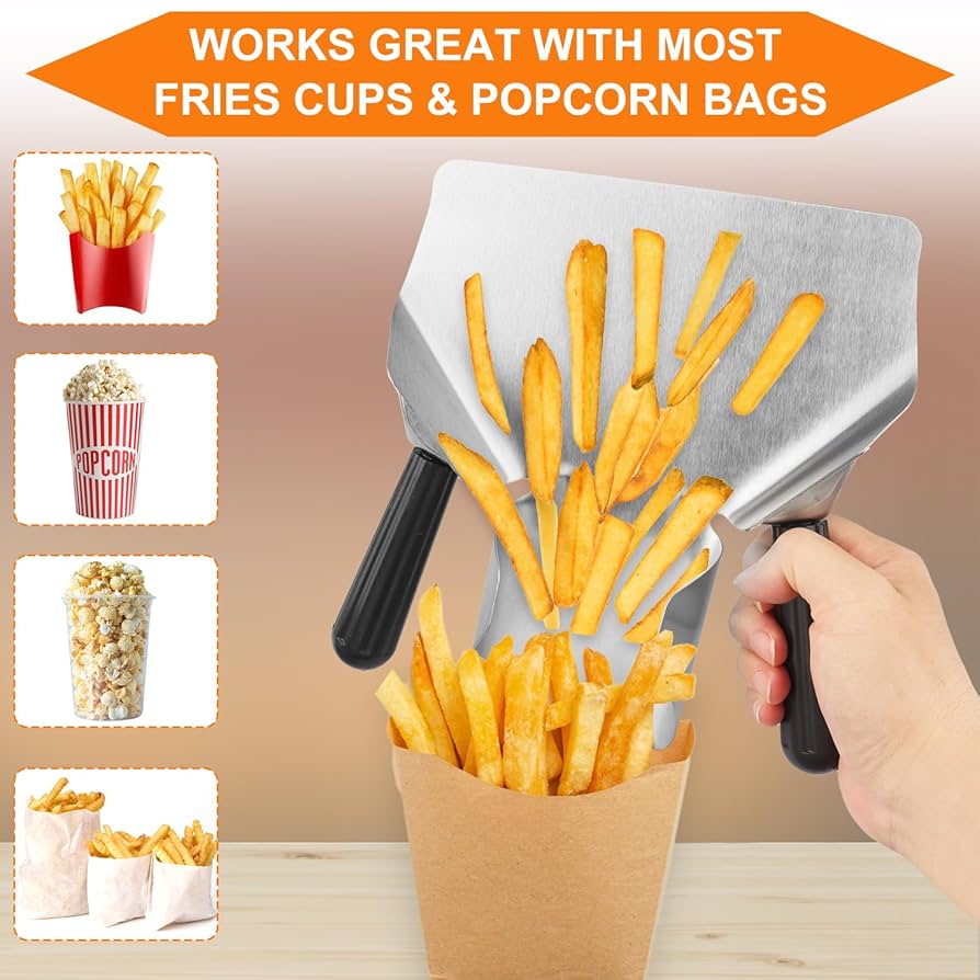 Jufjsfy Plastic Chip Scoop Fries Shovel Chip Packaging Shovel Funnel