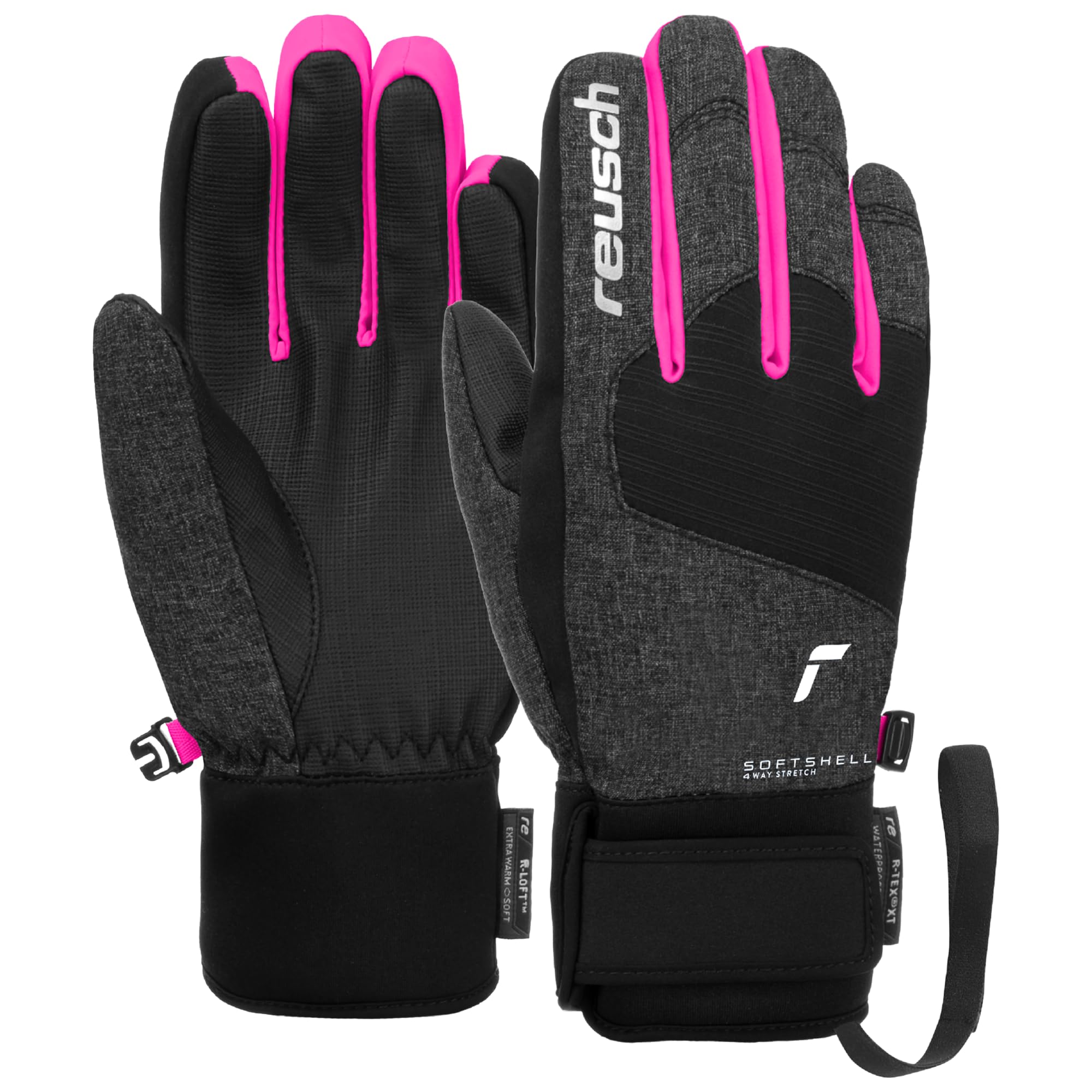 Reusch - Gants De Ski Junior Simon R-tex XT - Black Melange/Blck/Very Be