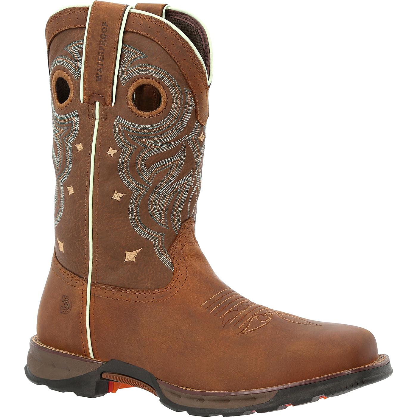 Durango® Maverick Women's Steel Toe Waterproof Western Work Boot, Rugged Tan, Size 9.5(M)