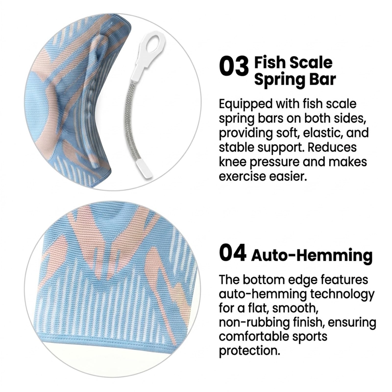 Kniebandage zur Unterstützung bei Knieschmerzen, Knochen-auf-Knochen-Kompressionsbandage für Männer und Frauen mit Kniescheiben-Gelpolstern und Seitenstabilisatoren für Laufen, Arthritis, Sport (
