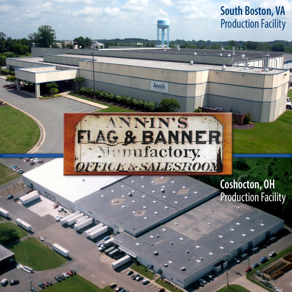 Annin Flagmakers American Flag All-Weather Nylon SolarGuard NYL-Glo, 2.5 x 4 Feet (Model 21850) 100% Made in USA