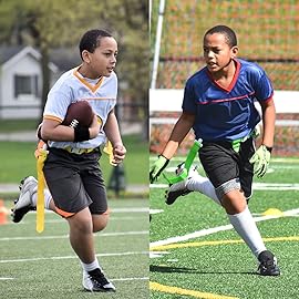 Trained 10 Man Flag Football Belts, 10 Player Adjustable Flag Football Set for Sports Teams, Training & Competition