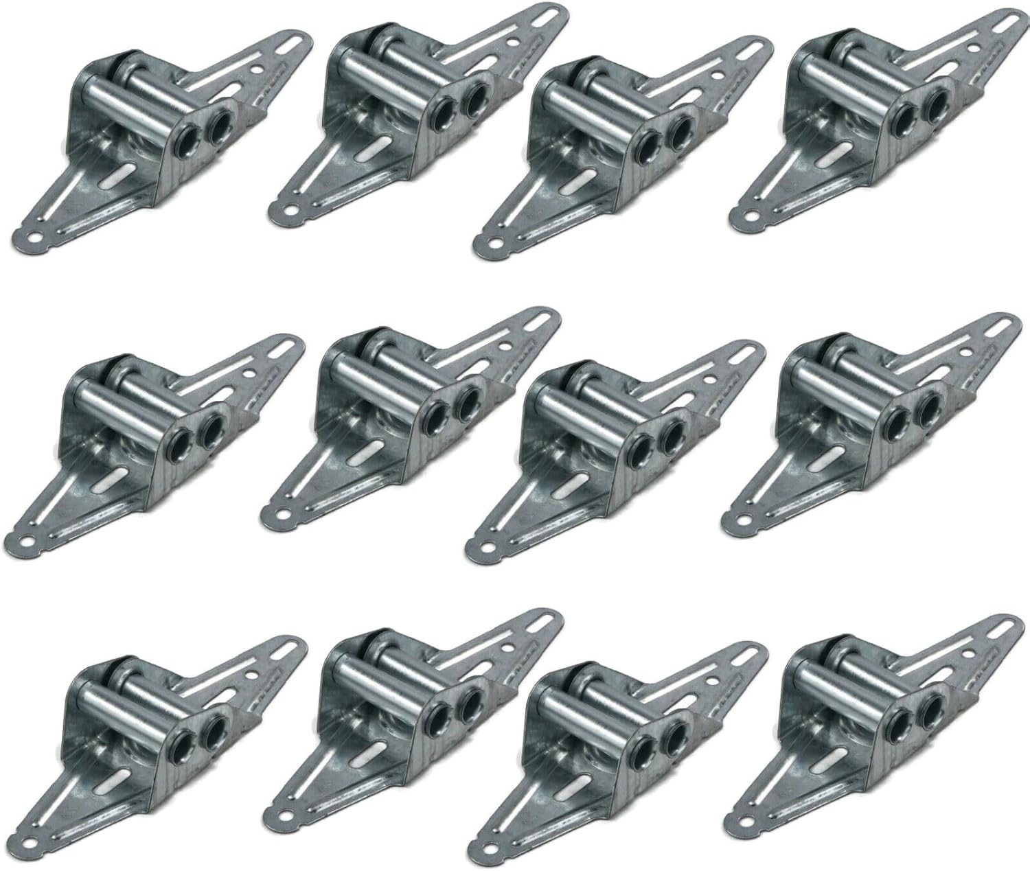 Rollers, Belts, Bearings, Pulleys and Much More- Replacement for (Pack of 12) Overhead Garage Door #2 Hinges, Narrow Body for Edge Panel Mounting