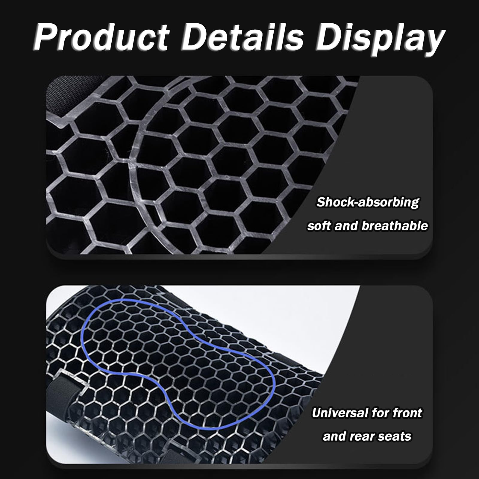 Cojín de Asiento Moto de Gel para Honda Forza 750 Forza 750, Cojín Plegable de Gel para Asiento, Absorbente de Impactos y Transpirable, Adecuado para Viajes Largos