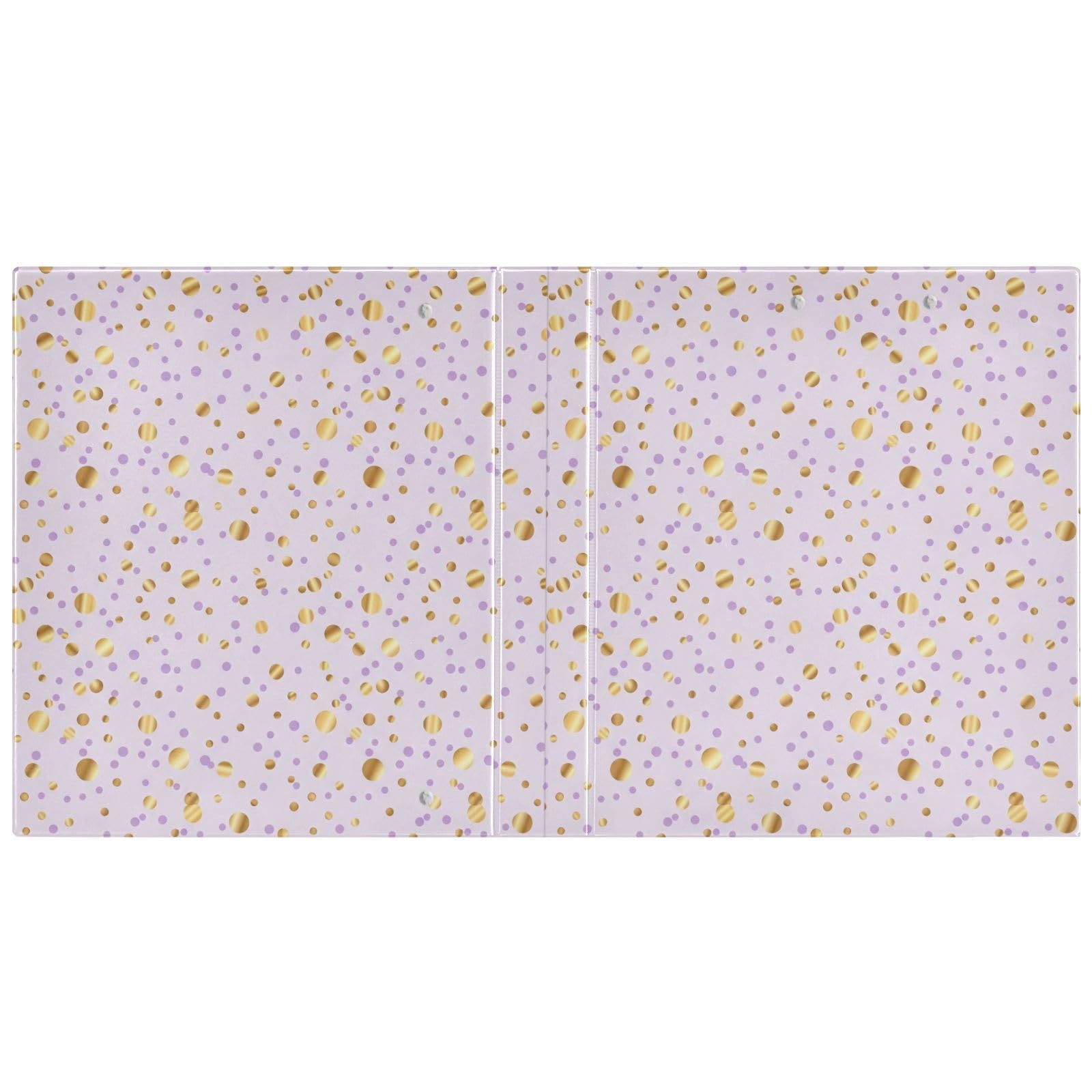 Gold Dots - Carpeta de tres anillos pastel, carpeta de anillos en D, paquete de 2 | Con portapapeles y bolsillos, para escuela, universidad, oficina