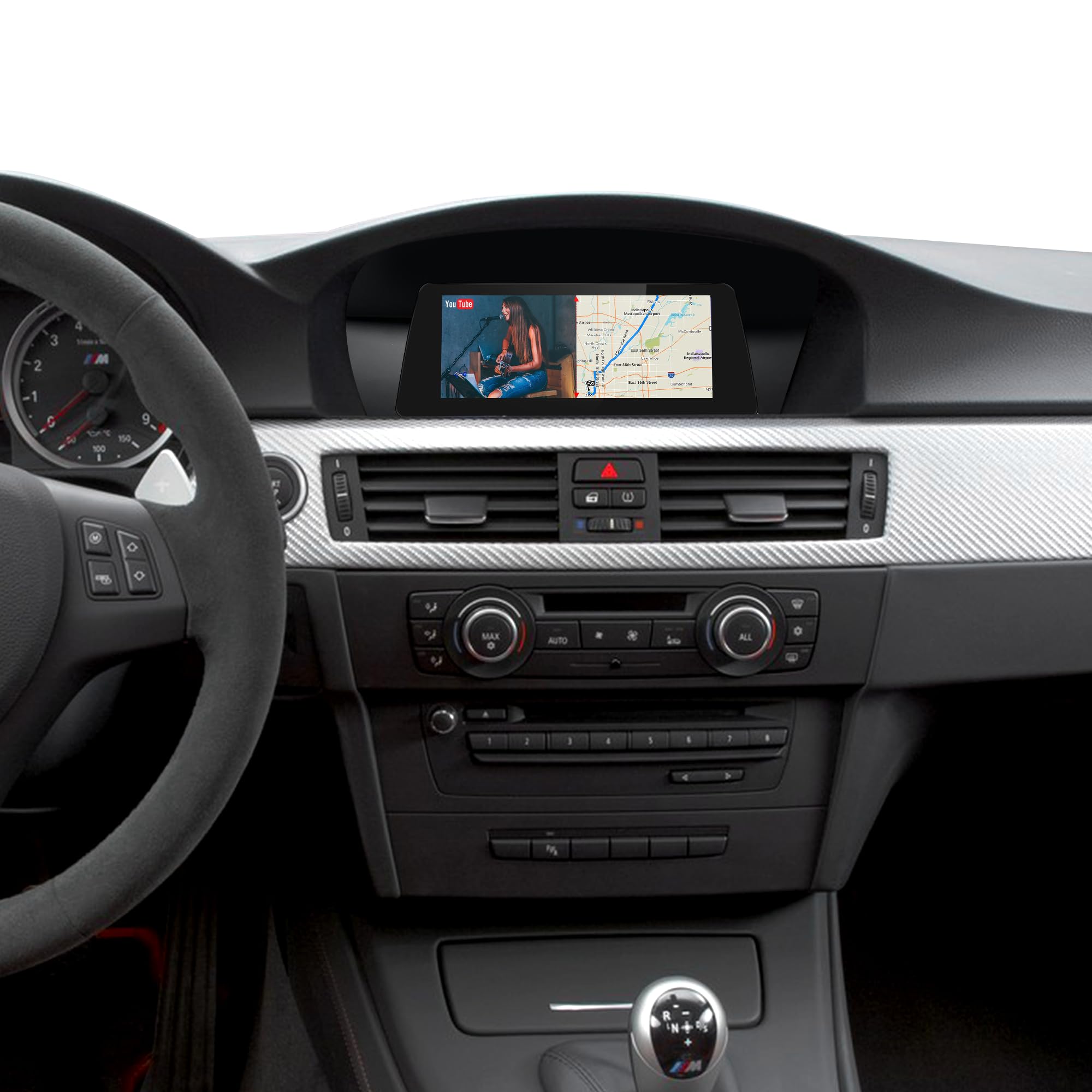 Ekran Android 8,8 cala do BMW serii 6 M6 E63 E64 CCC, bezprzewodowy CarPlay, Android Auto, lustrzane odbicie ekranu, podzielony ekran, Wi-Fi, muzyka, nawigacja, kamery samochodowe, aplikacja Netflix