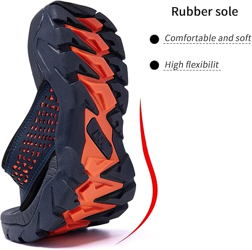 Miniatura 5 de Limberun Sandalias ortopédicas cómodas para hombre, con soporte de arco, puntera abierta, correas atléticas, senderismo, deporte, verano, playa