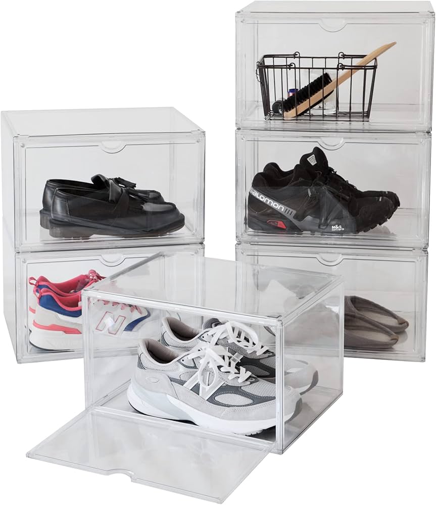 Amazon.co.jp: シューズボックス クリア スリム 靴 収納 靴収納