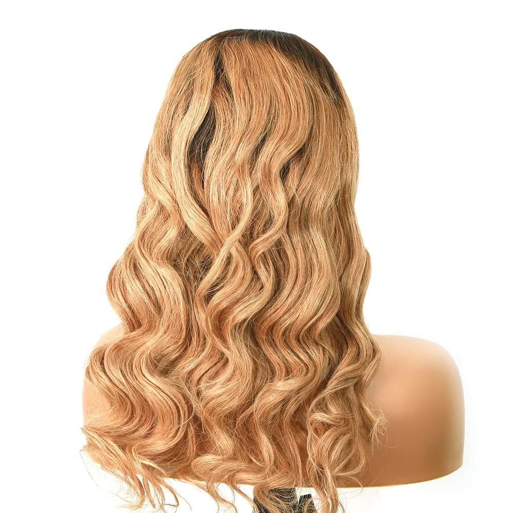 Amazon.com : HAOKE Honey Blonde Body Wave U Part Wig Human  display picture 2