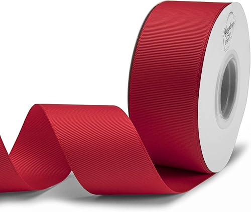 Humphrey's Craft 1-12 Inch Red Grosgrain Ribbon - 25 Yards for Wreath Crafts DIY Gift Wrapping Making Hair Bows Decoration Wedding Scrapbooking.