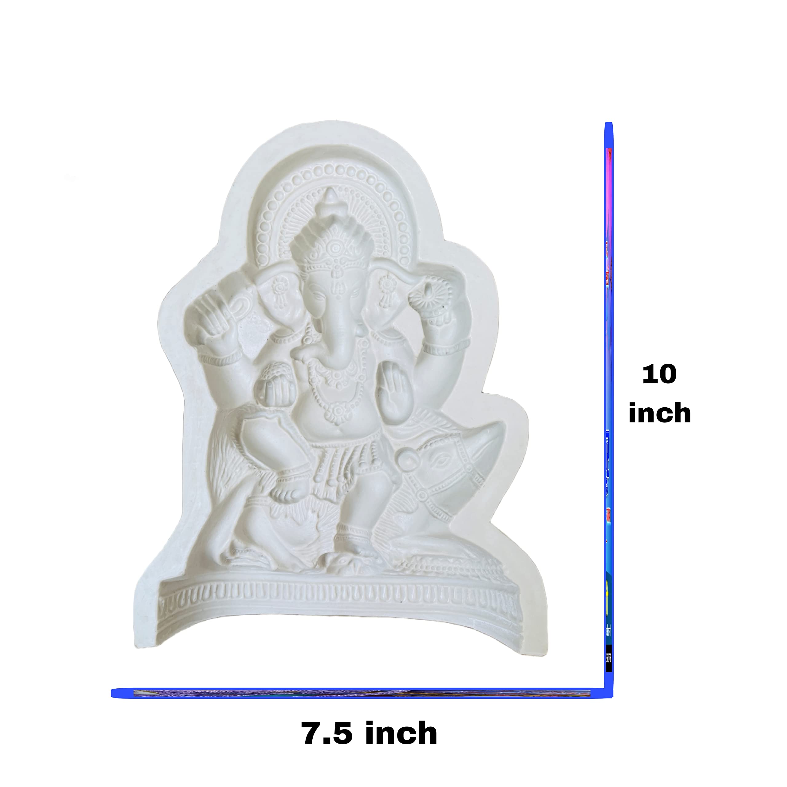 Art sculpture Fiberglass Ganesha Idol Making Mold/Mould Hight 10 inch, White - Image 3 thumbnail