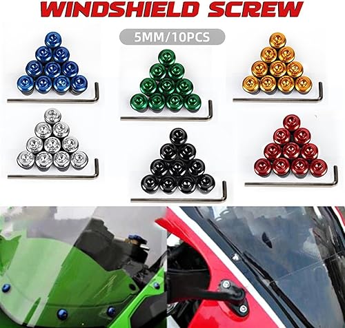 Miniatura 5 de TCHAU Kits de carrocería para Aprilia RS 660 125 Shiver 750 RS660 RS125 RSV4R RSV4R RSV4 R RS V4R RS V 4 R 10 piezas de pernos de parabrisas de