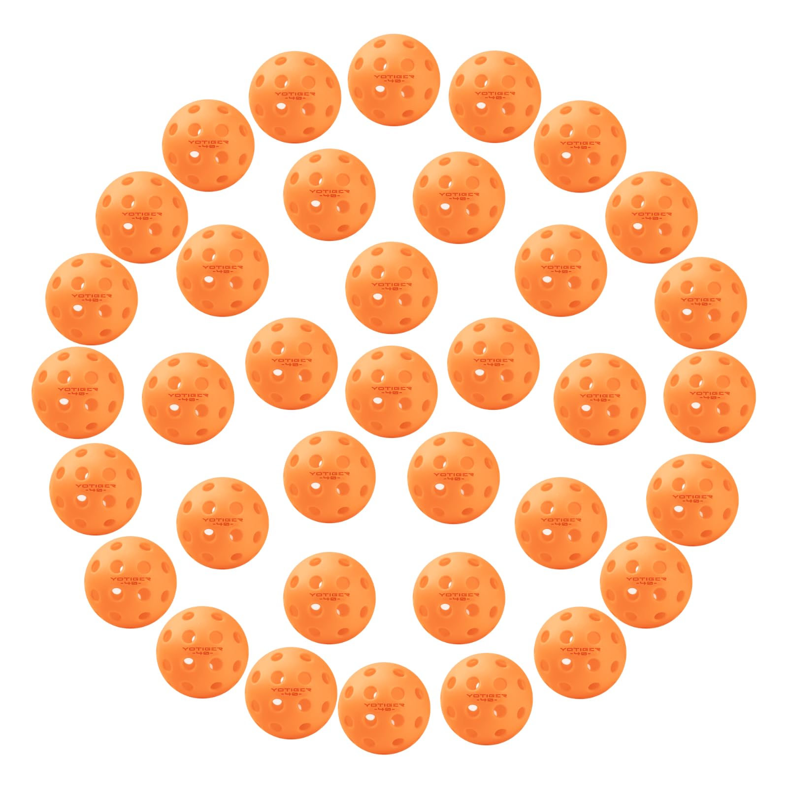 YOTIGER Pickleball Balls, 4 Pack | 12 Pack | 36 Pack - 40 Holes, High Visibility & Bounce, Durable for All Skill Levels