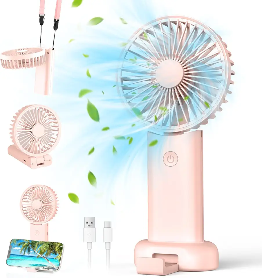 Mini Ventilateur Portable, Ventilateur USB Rechargeable Portable Silencieux Petit Ventilat