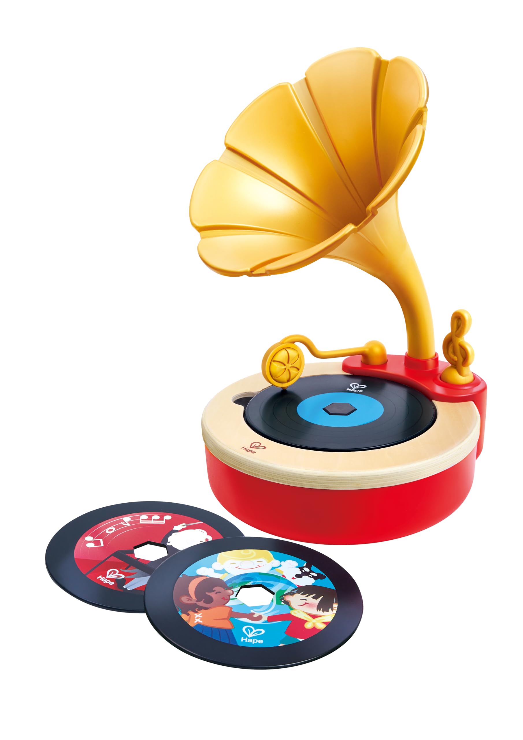 Hape Tune Time Phonograph drewniana zabawka muzyczna dla dzieci