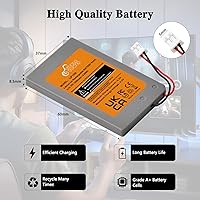 Vista 6 de Pickle Power PS3 Controller Battery, 2 Pack LIP1359 Battery for Sony PlayStation 3 Dualshock 3 CECHZC2E CECHZC2U Controller,with USB Cable and Tools