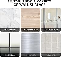 Vista 5 de Soporte dispensador de jabón de montaje en pared: 2 soportes dispensadores de botellas, estante colgante de acero inoxidable, gancho adhesivo