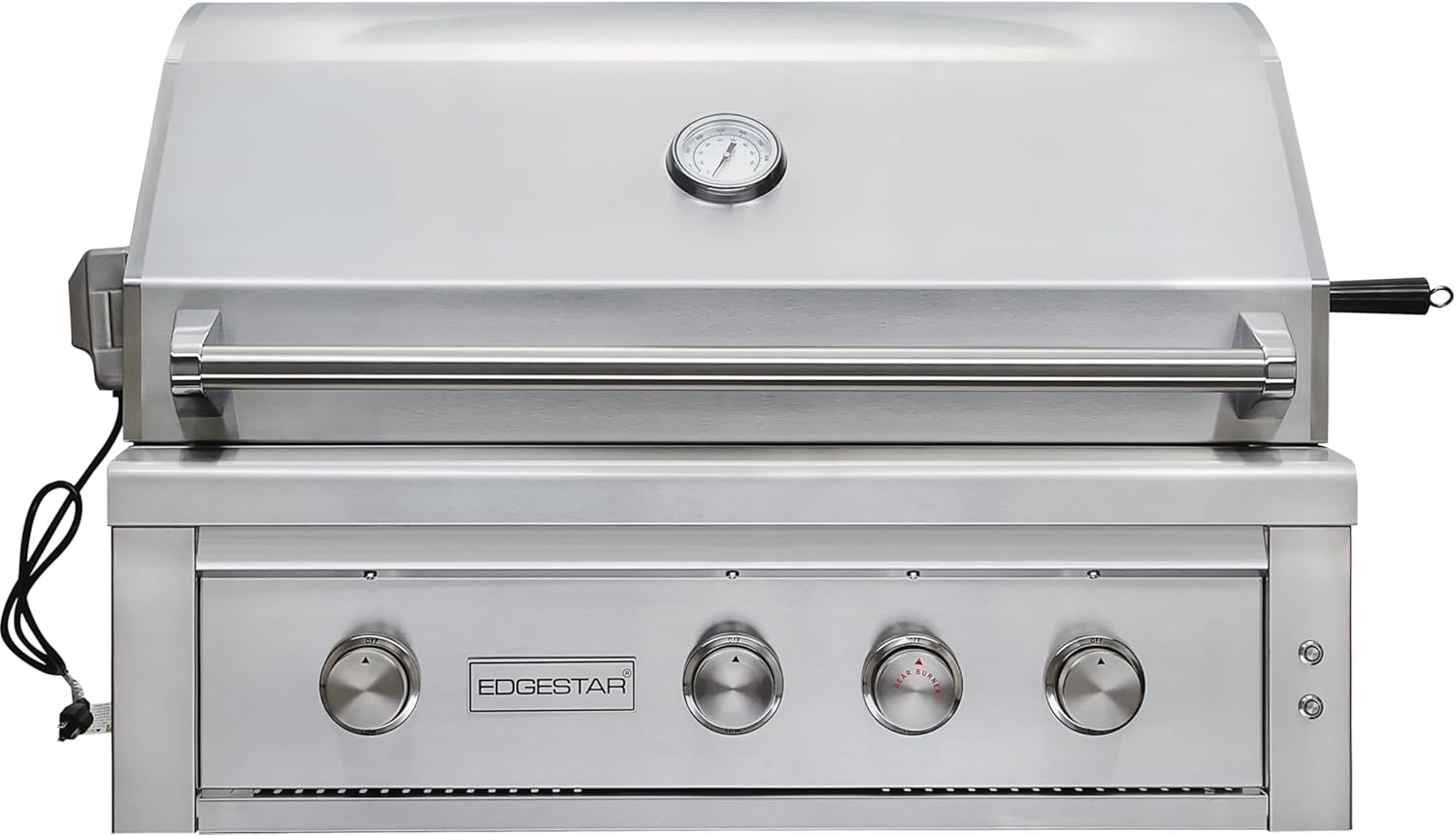 EdgeStar GRL360IBBNG 89000 BTU 36 Inch Wide Natural Gas Built-In Grill with Rotisserie and LED Lighting