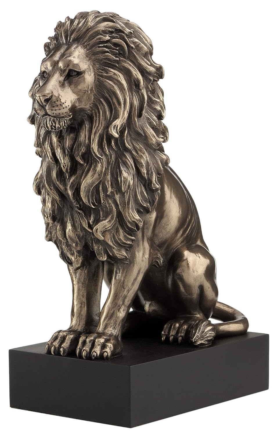Lion debout Sri Krishna Culture de 20,3 cm, idéal sur une bibliothèque de salon chic
