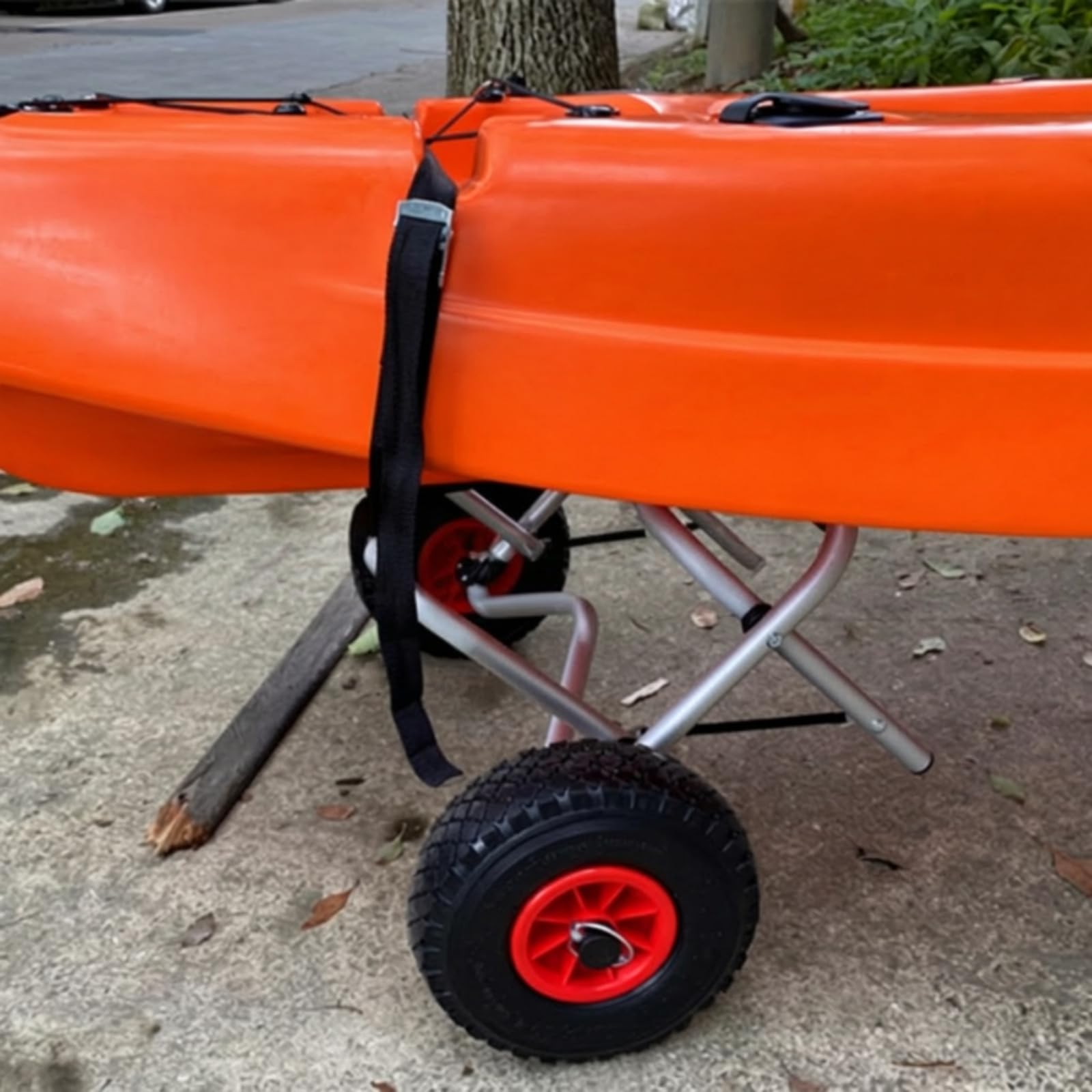 LOVIVER Carrello Pieghevole per Kayak con Telaio in Alluminio Leggero E Ruote con Gomma Battistrada per Movimento su Sabbia E con Imbottitura
