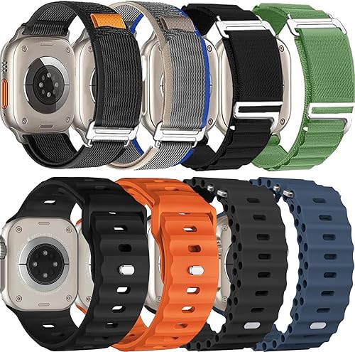 JTaoBand Compatible with Apple Watch Ultra Band 49mm 45mm 44mm 42mm 38mm 40mm 41mm, Replacement Strap for Apple Watch Bands for Men Women iWatch