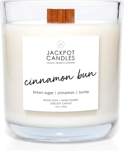 Miniatura 10 de Vela de soya natural con joya fabricada en EE.UU. (joya de sorpresa dentro), tiempo de combustión 80 a 100 horas