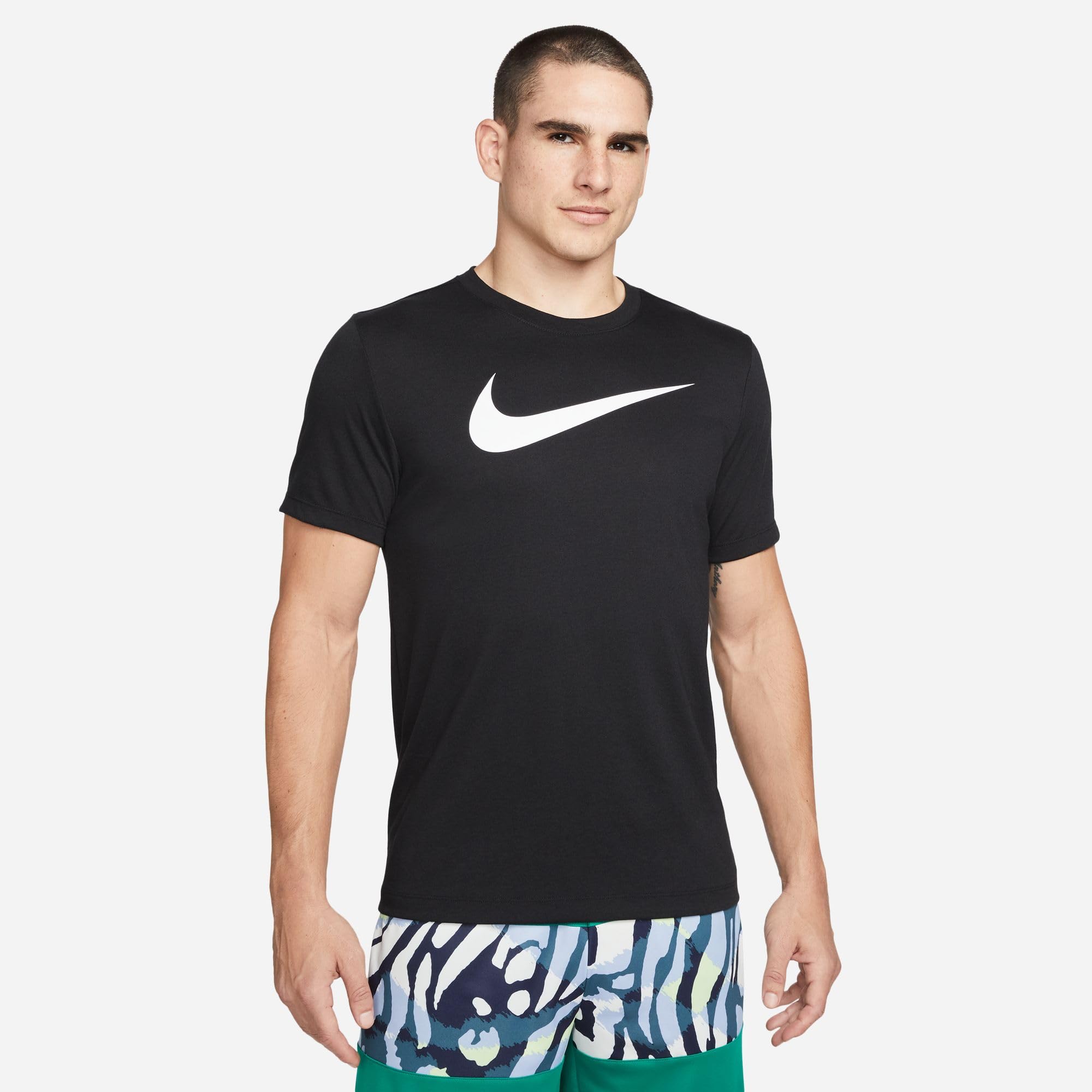 Nike Mężczyźni Team Club 20 Tee CW6936 Koszulka, Czarny/Biały, S