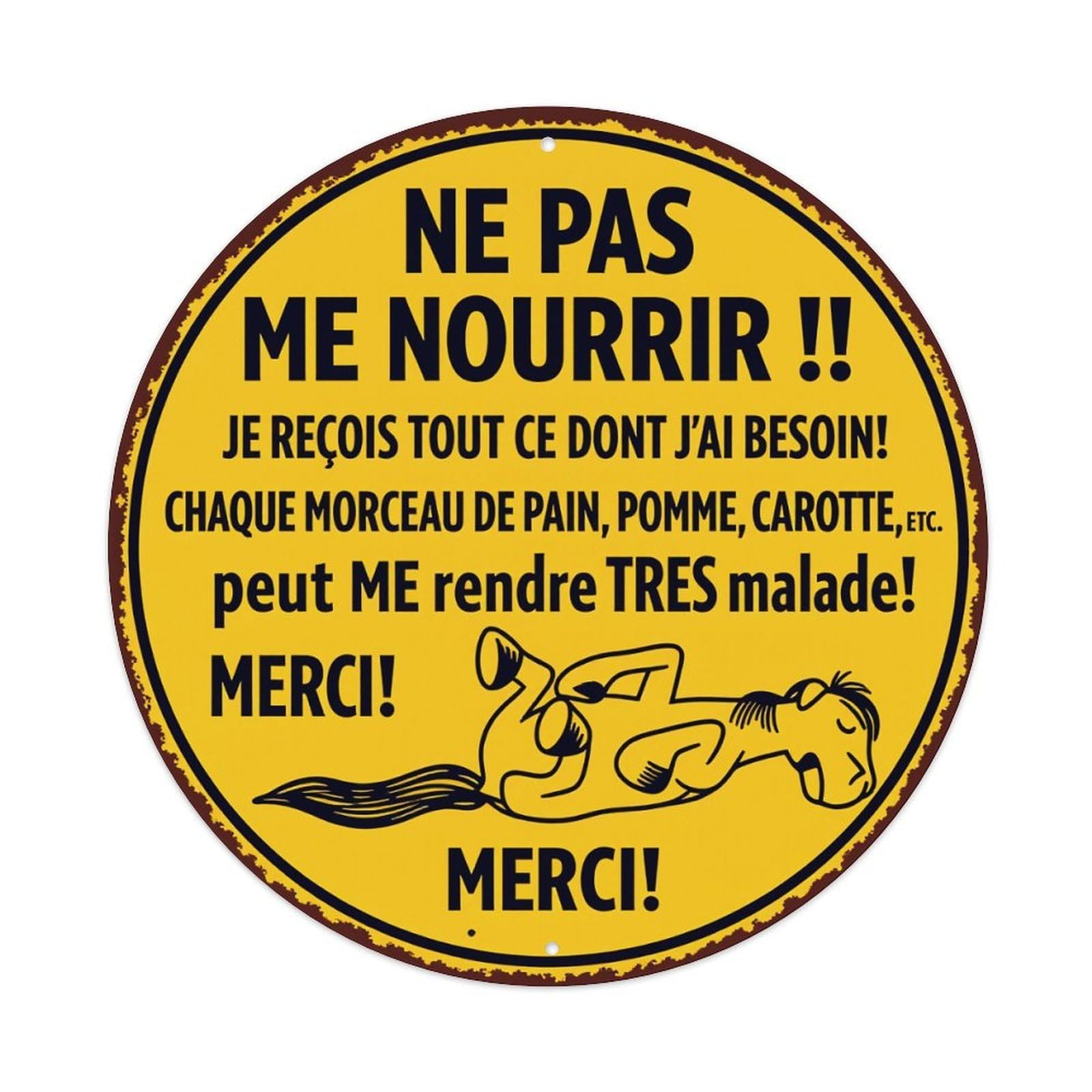 Do Not Feed Me I Get Everything I Need Every Piece of Bread Round Tin Sign Vintage Style Metal Sign Home Bar Garden Wall Plaque Decor Metal Poster 8x8 Inch