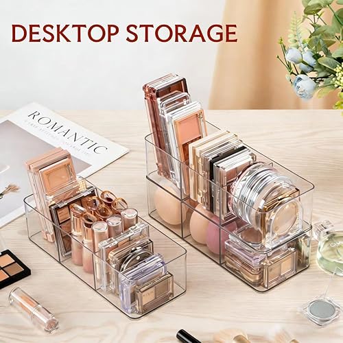Miniatura 5 de Organizador de acrílico para almacenamiento de maquillaje, organizador de cosméticos para cajón de baño, vitrina para tocador, encimera, cocina,
