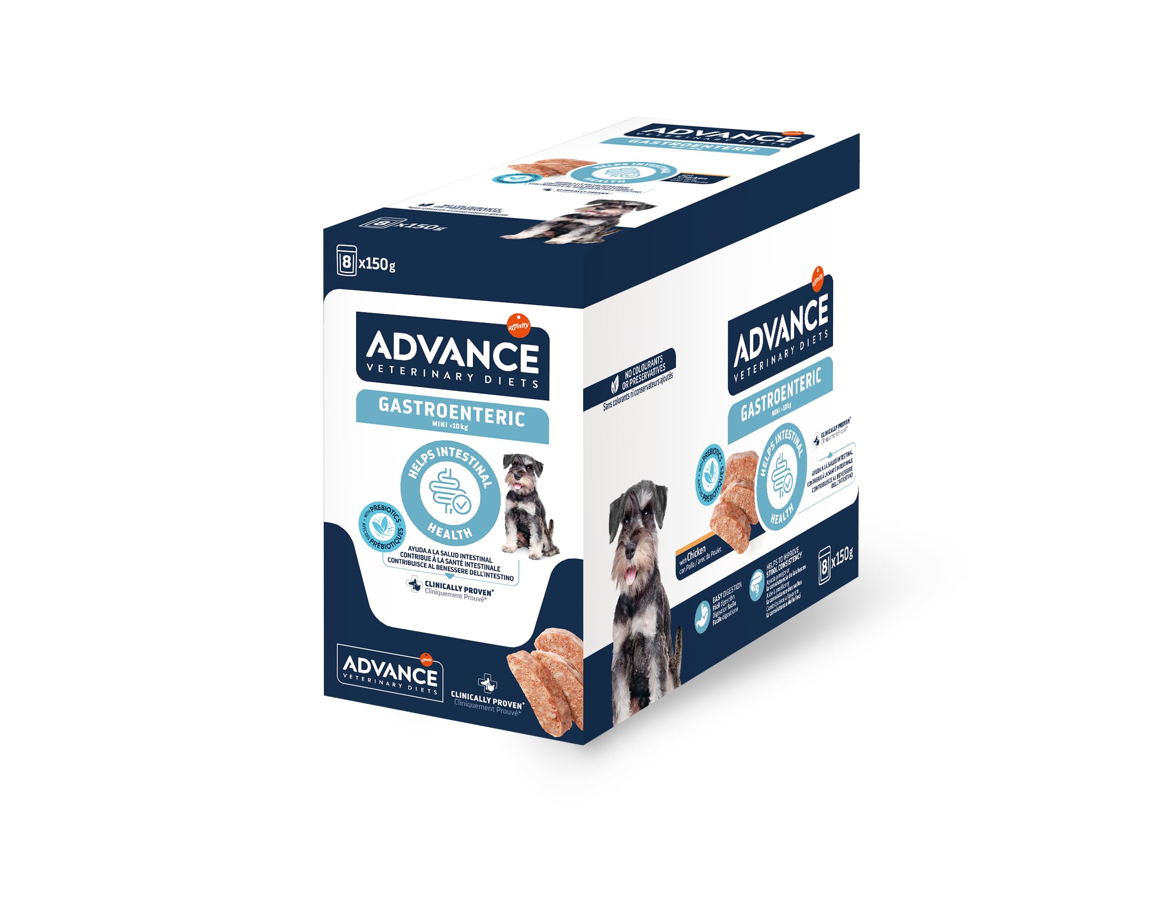 Advance Veterinary Diets Gastroenteric - Comida Húmeda para Perros: Multipack 8 bolsitas de 150g