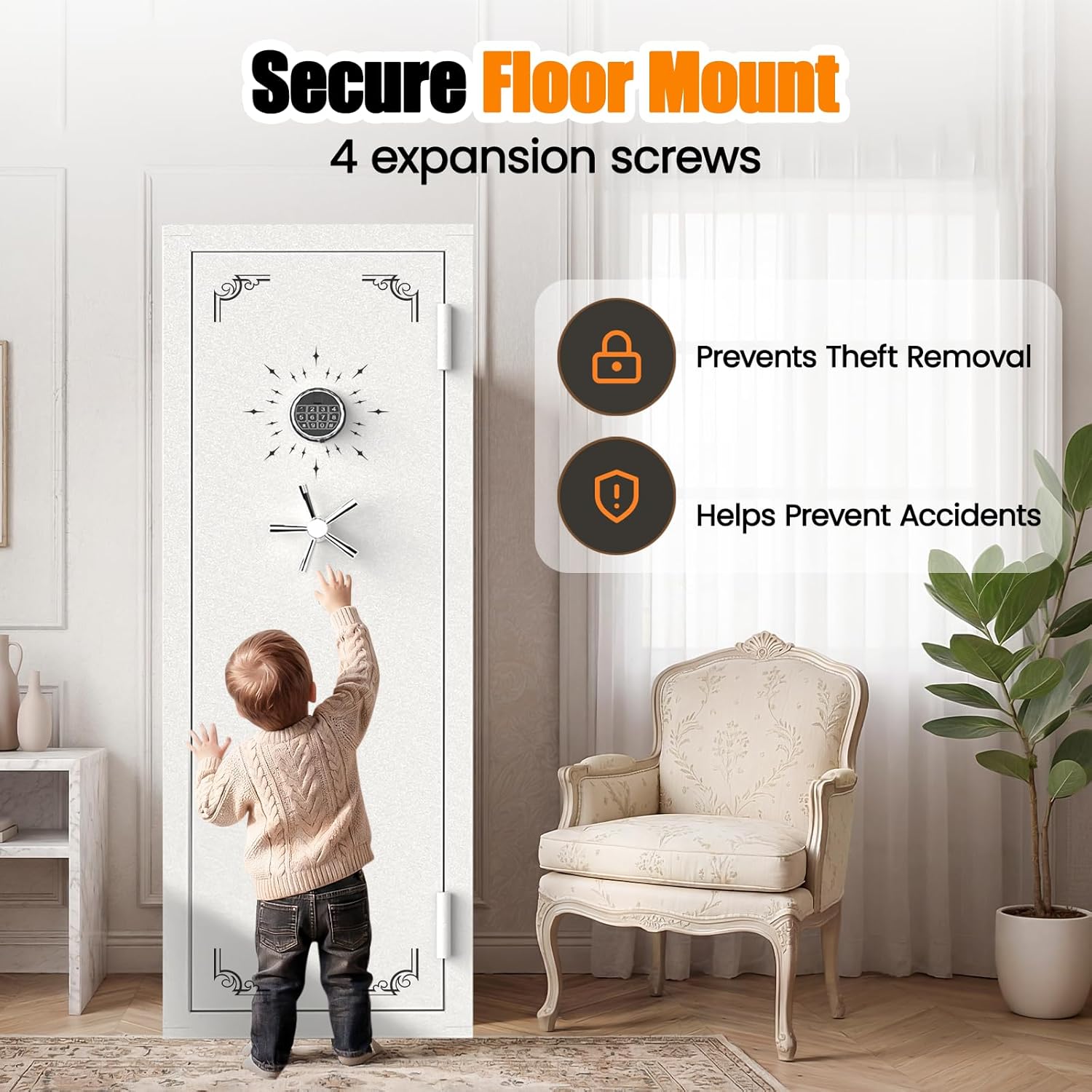 59.05''H Extra Large Fireproof Safe for Home, 13 Cu Ft Home Safes Water and Fireproof, Heavy Duty Big Safety Boxes with Digital Lock&Keys, Drawer and Adjustable Shelves for Jewelry, Doc, Valuables