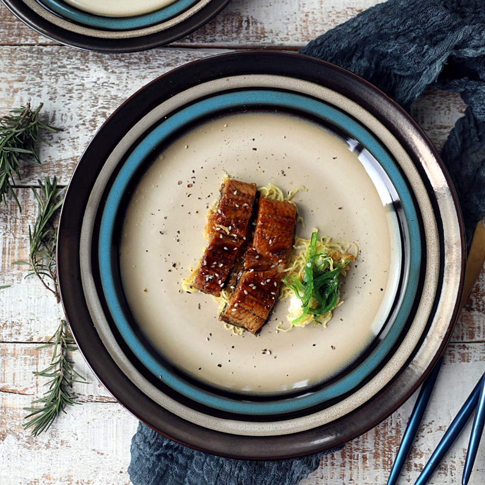 Genérico Japanisches Keramik-Serviertablett, Servierteller, Obstsalat-Schalen für Partys, Snackschalen, Müslischalen und Nudeln.