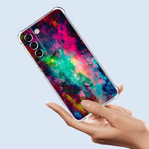Miniatura 3 de Funda para Galaxy S21 FE 5G, colorido universo cielo, protección contra caídas, a prueba de golpes, TPU de cuerpo completo, resistente a los