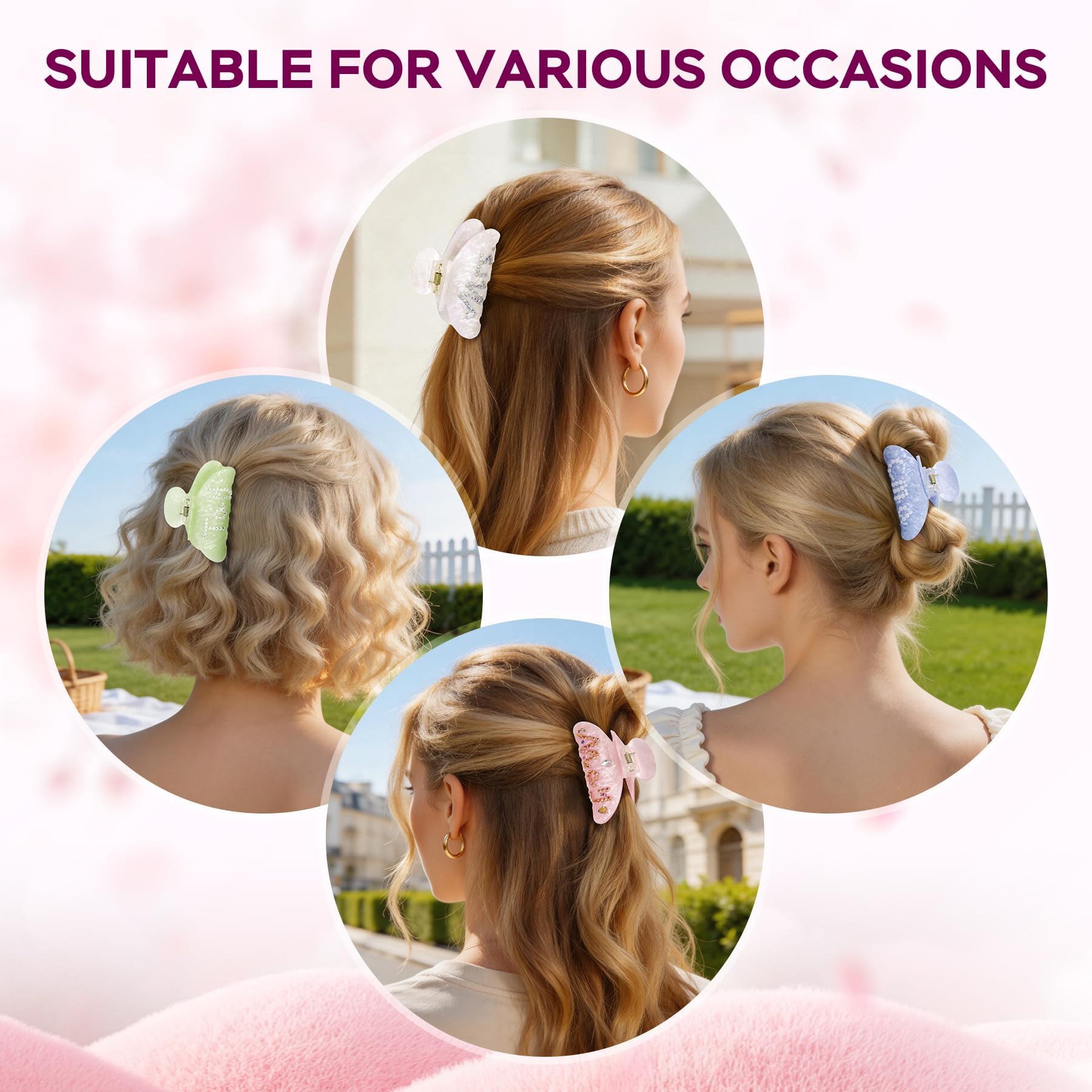DIY Hair Claw Clip Decorating Kit with Accessories and Tools