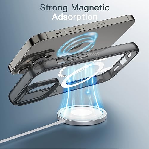 Miniatura 3 de JETech Funda magnética para iPhone 13 Pro Max de 6.7 pulgadas, compatible con carga inalámbrica MagSafe, a prueba de golpes, parte trasera