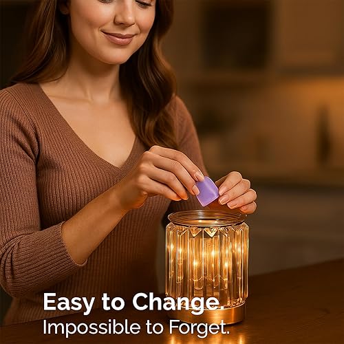 Miniatura 5 de Calentador de fusión, quemador eléctrico de cera de combustión, calentador eléctrico de aceite esencial, cera de incienso, calentador de cera para