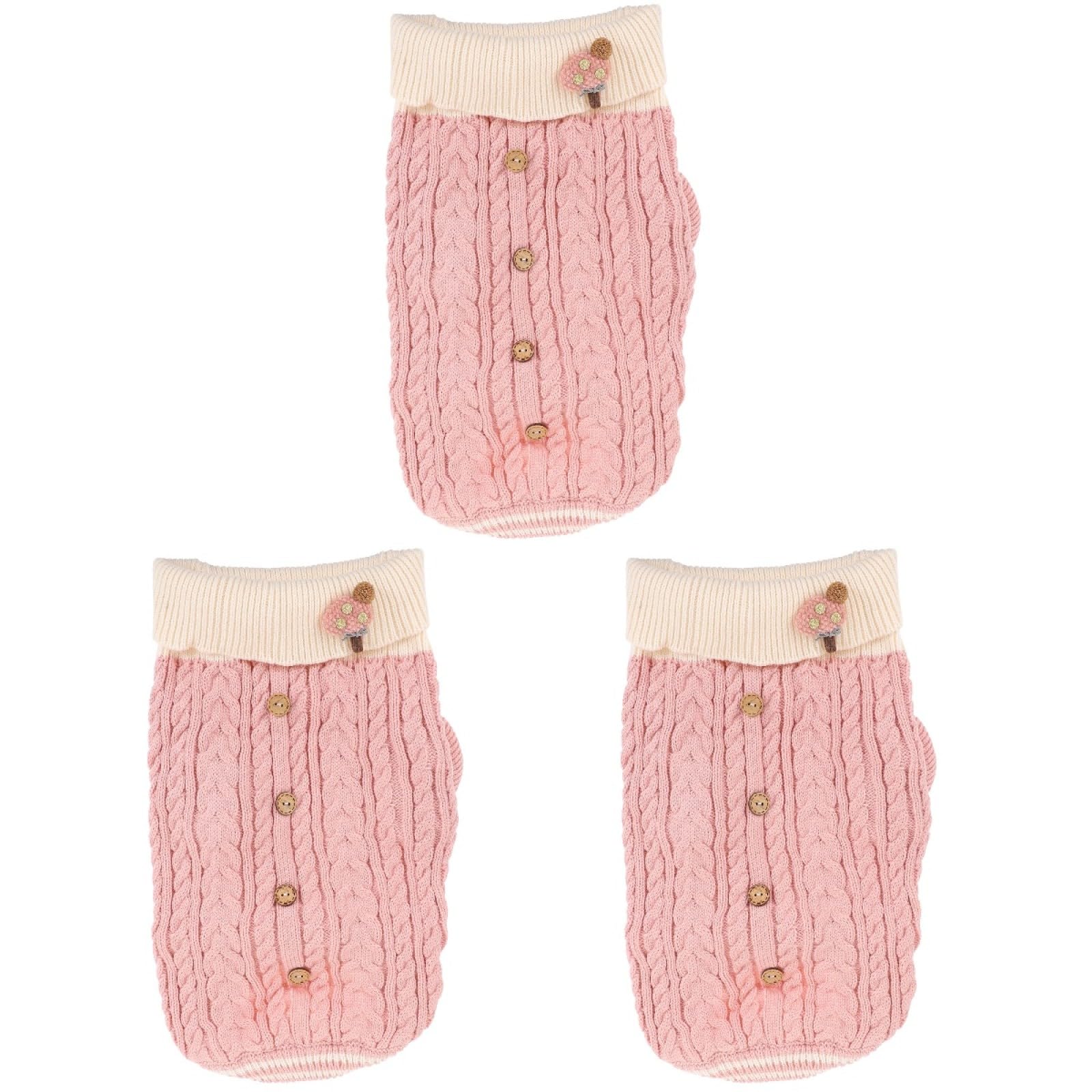 Sosoport 3pièces Pull pour Chiens avec Vêtement Hiver pour Chiens Petits Costume Confortable Et