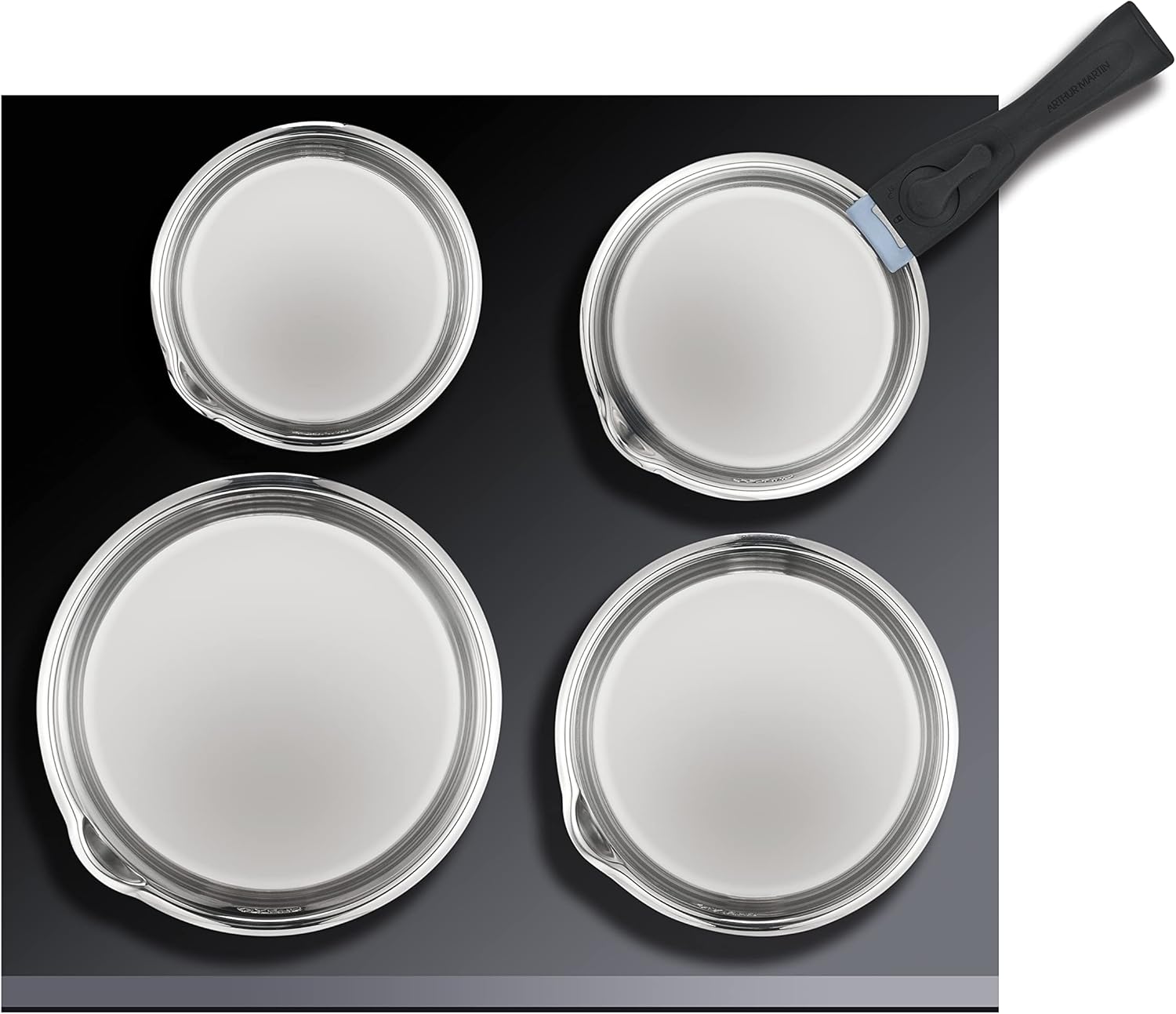 Arthur Martin - AM7457 Stainless Steel cookware Set with Removable Handle