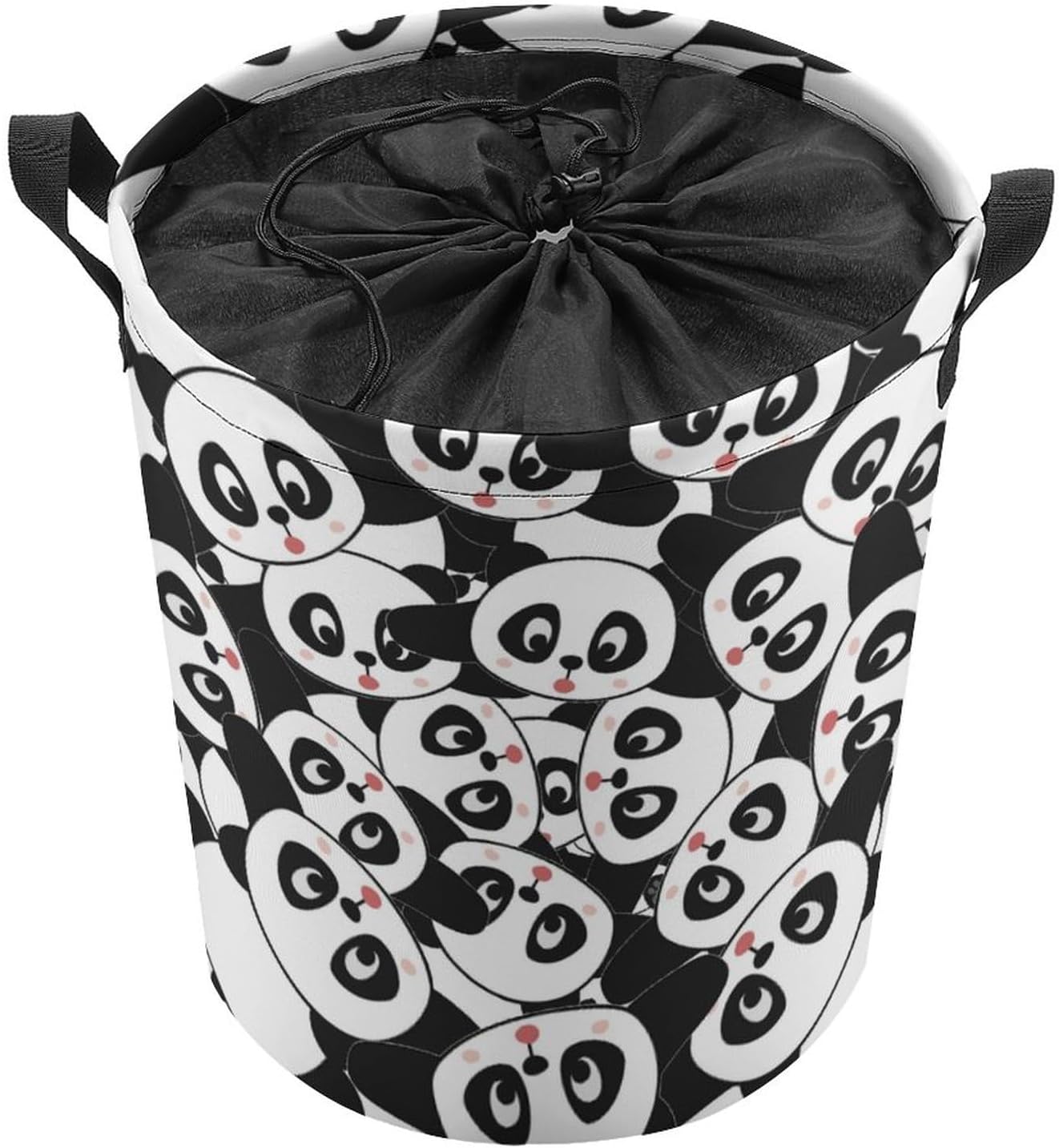 Lovely Cute Panda Waterproof Oxford Cloth Laundry Basket Cartoon Forest Animal Panda for Blanket Toys Dirty Clothes in Living Room Bathroom Bedroom One Size