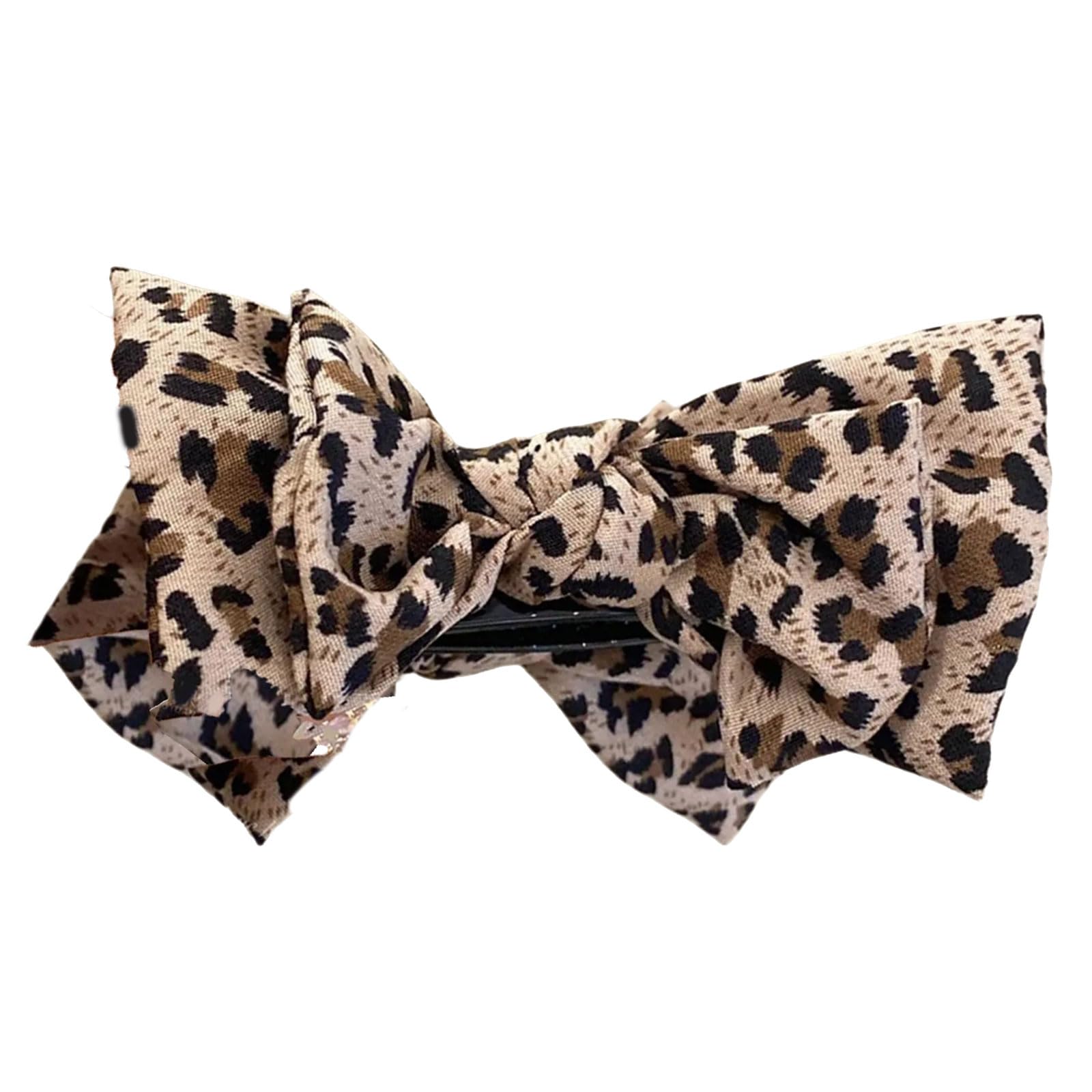 YUXITA Animal Pattern Bowknot Hair Clip For Women NonSlip Ponytail Holder Clamp For Thick Fine Updos Styling Tool