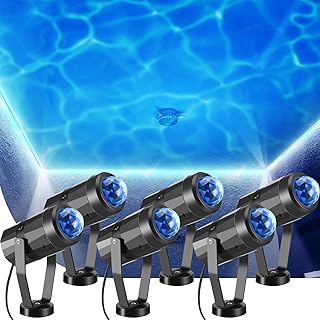 Riakrum 6 Pcs Water Effect Projector Light Winter LED Oce...
