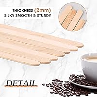 Vista 4 de Meanplan 3000 unidades de agitadores de café de madera de 7.5 pulgadas, palitos desechables de madera de abedul para agitar, café, barra de agitador