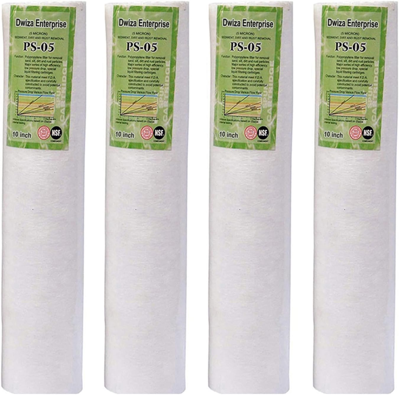 Dwiza EnterpriseSpun Filter Candle | PP Spun Cartridge | Pre Filter | Outer Filter Candle | 5 Micron Pre Filter 10" PP Spun Filter for All Type RO Water Purifier (04 Pic)