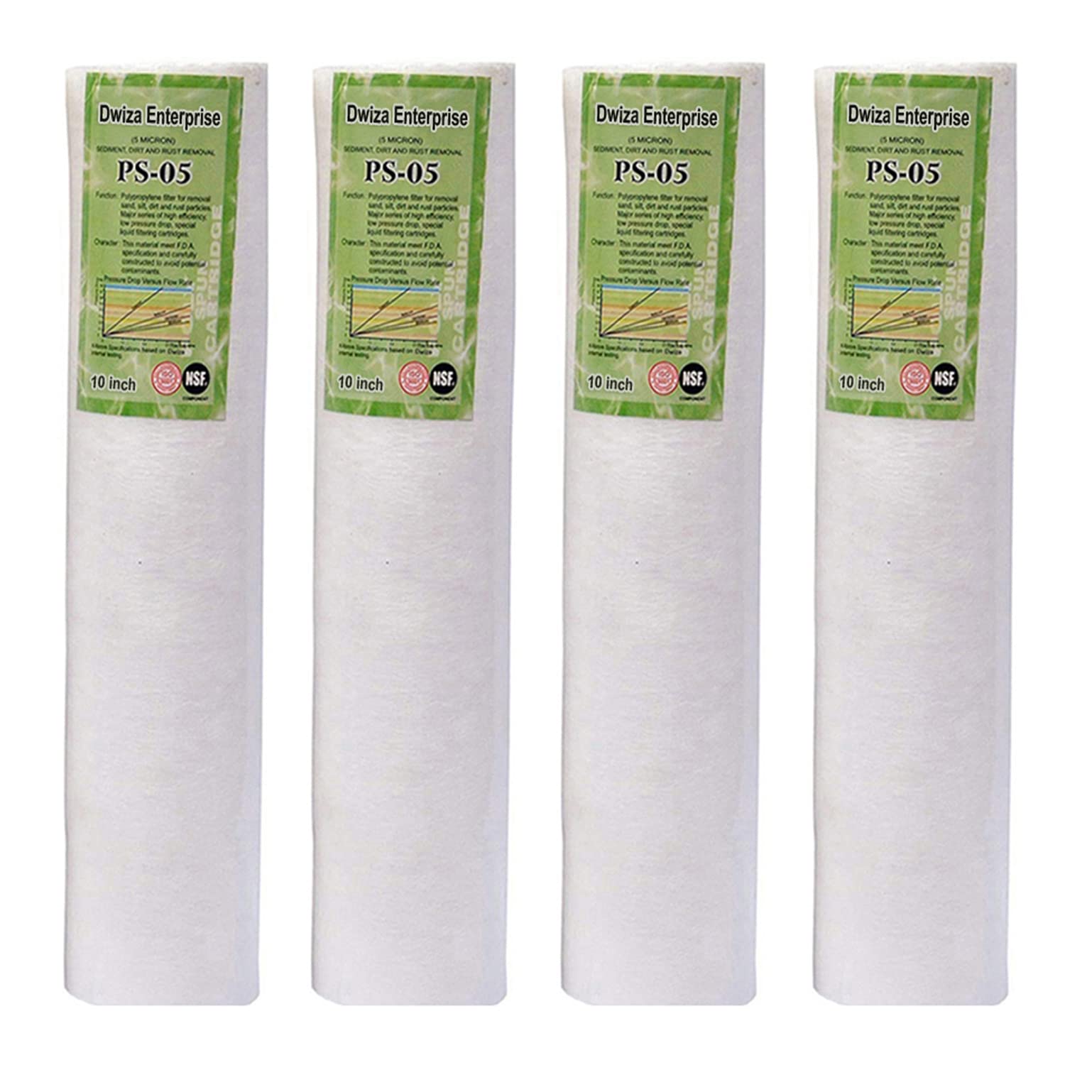 Dwiza EnterpriseSpun Filter Candle | PP Spun Cartridge | Pre Filter | Outer Filter Candle | 5 Micron Pre Filter 10" PP Spun Filter for All Type RO Water Purifier (04 Pic)