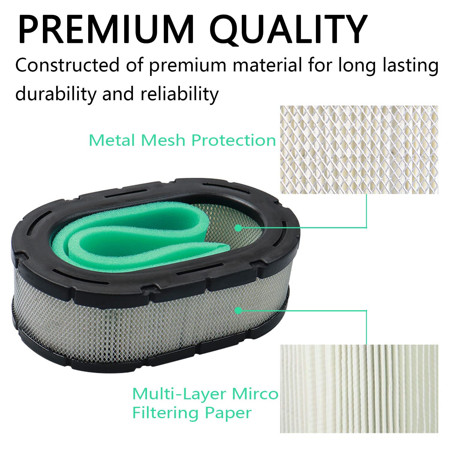 2 Pack 32 083 09-S Air Filter Replacement for Kohler KT715 KT725 KT730 KT735 KT740 KT745 19HP-26HP Engine MTD Cub Cadet Lawn Mower 7000 series Air Filter Reaplces# 32 883 09-S1 32 083 09